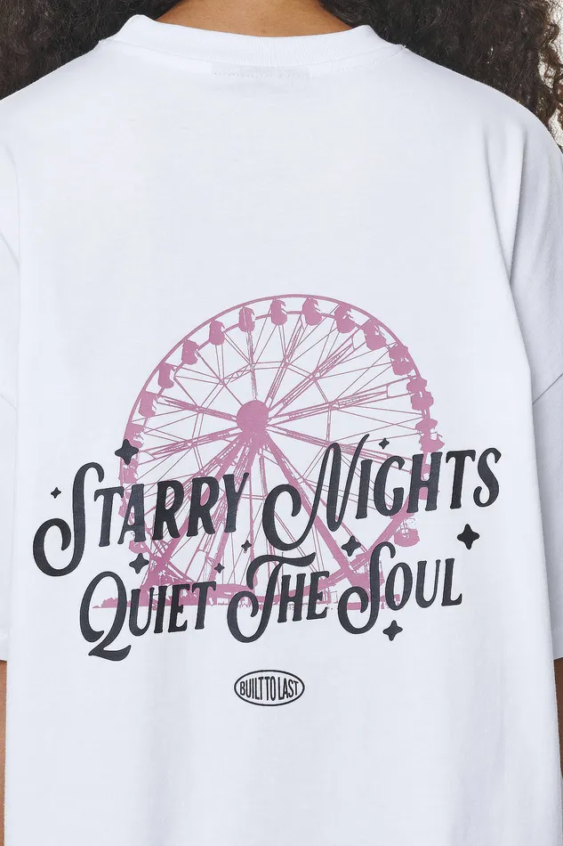 Women Pegador Tees Mall Heavy Oversized Tee White