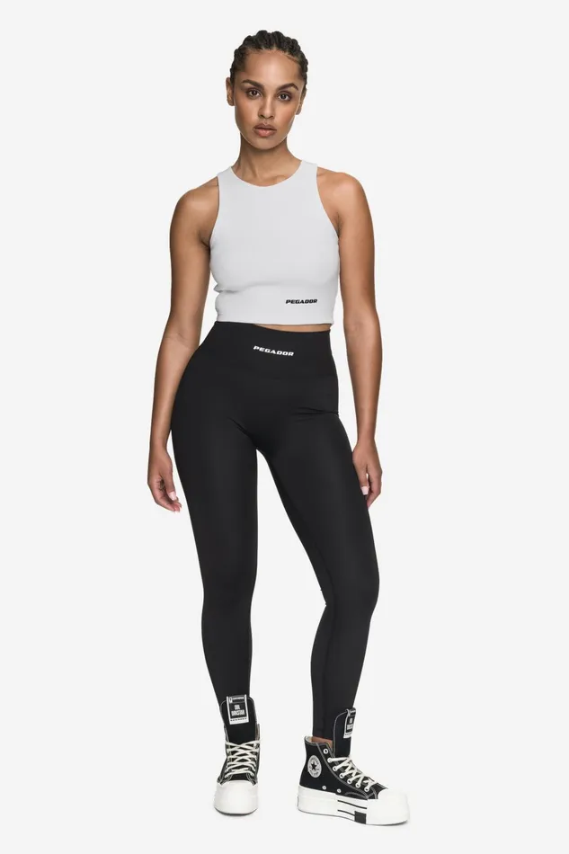 Women Pegador Tops Ayla Crop Top White Black Women Pegador Tops Ayla Crop Top White Black