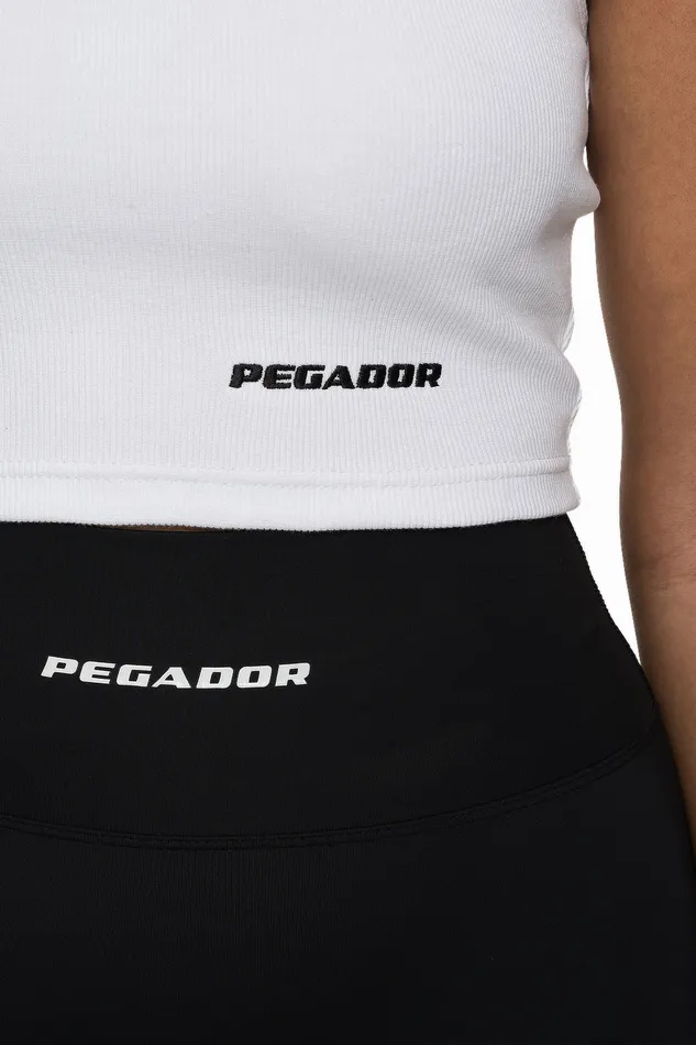 Women Pegador Tops Ayla Crop Top White Black Women Pegador Tops Ayla Crop Top White Black