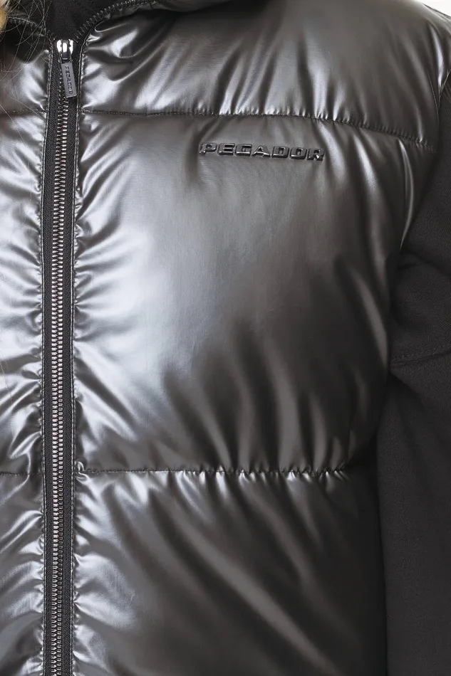 Women Pegador Westen Angel Puffer Vest Dark Chrome
