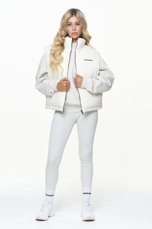 Women Pegador Westen Priory Puffer Vest Bone White Women Pegador Westen Priory Puffer Vest Bone White