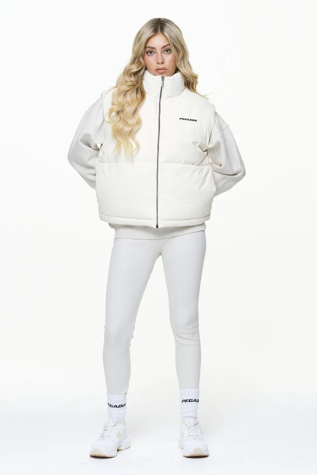 Women Pegador Westen Priory Puffer Vest Bone White Women Pegador Westen Priory Puffer Vest Bone White