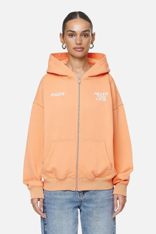Women Pegador Zip Hoodies Airville Oversized Zip Hoodie Washed Apricot