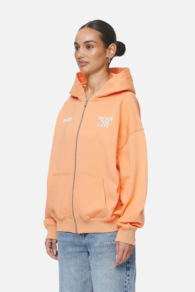 Women Pegador Zip Hoodies Airville Oversized Zip Hoodie Washed Apricot