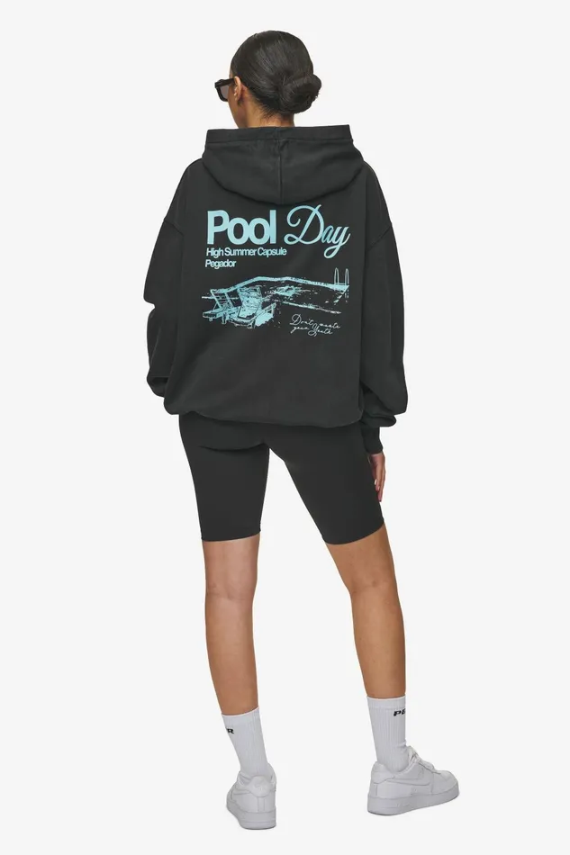 Women Pegador Zip Hoodies Patino Oversized Sweat Jacket Vintage Black