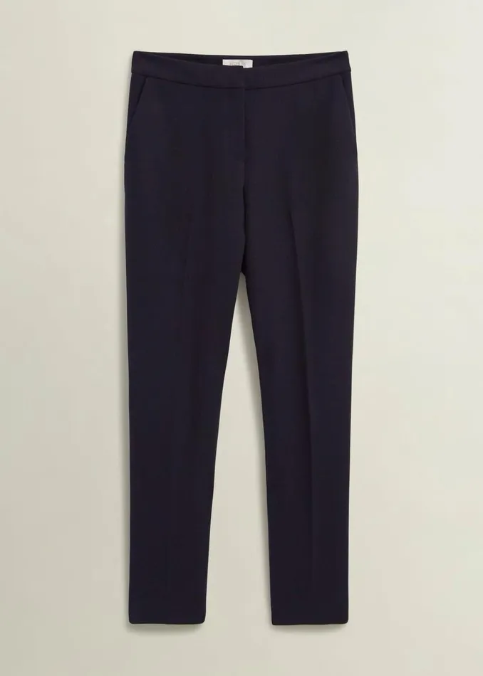 Women Petite Aly Slim Trousers Navy Hobbs Trousers