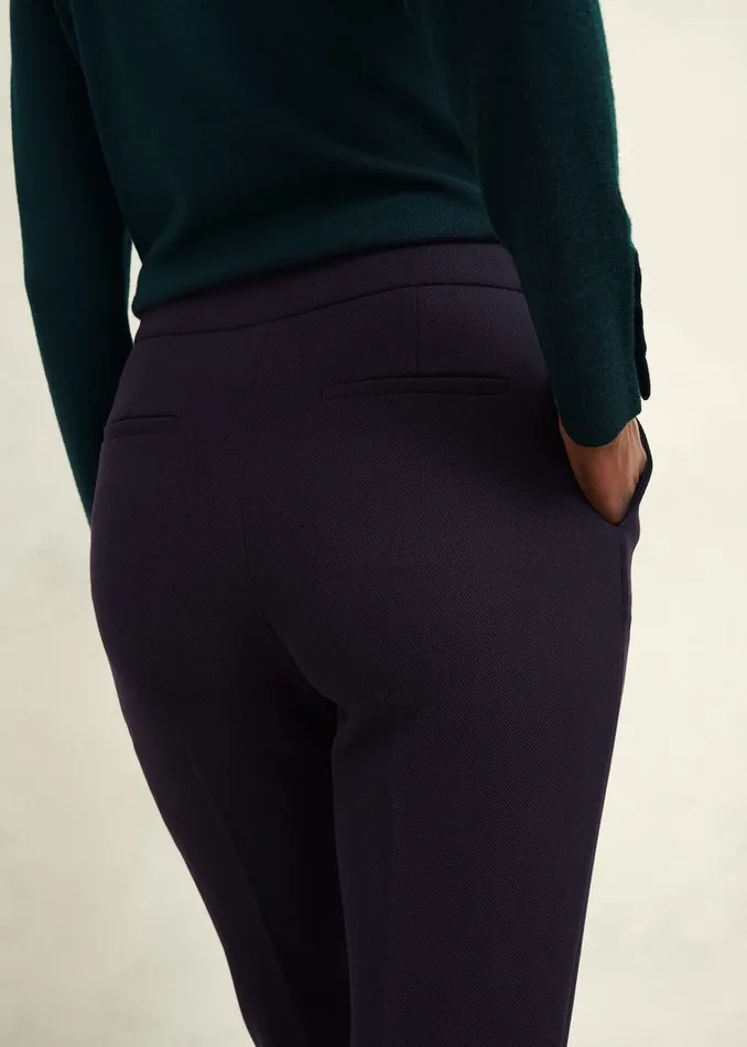 Women Petite Aly Slim Trousers Navy Hobbs Trousers
