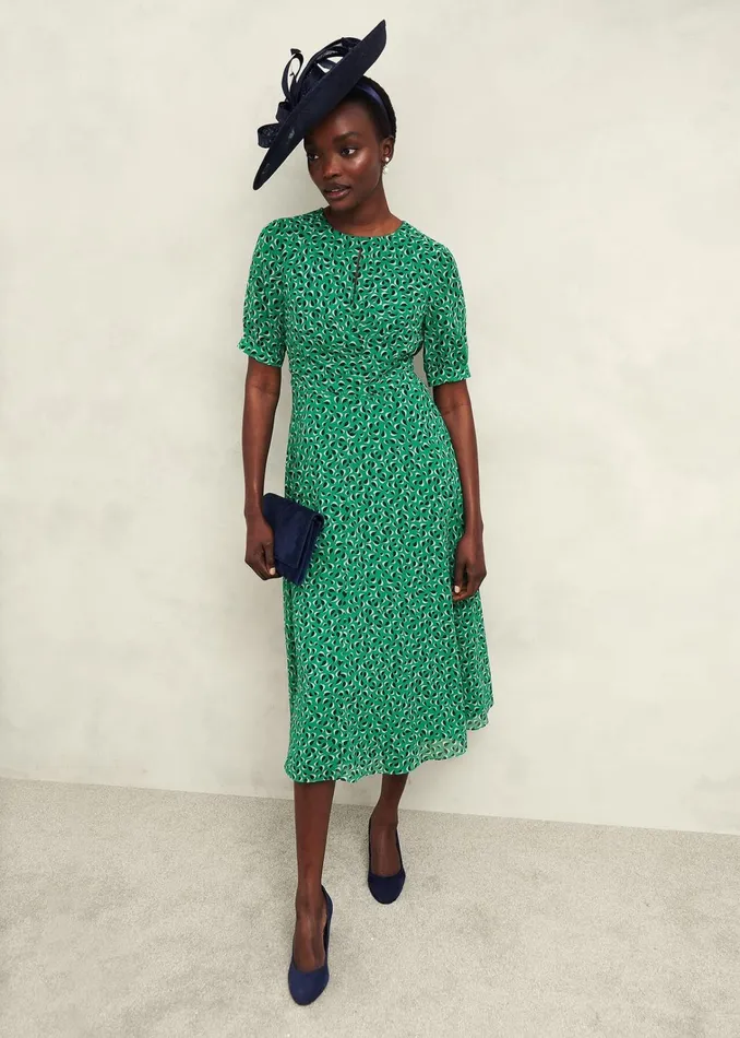 Women Petite Bridget Dress Green Multi Hobbs Dresses and Jumpsuits