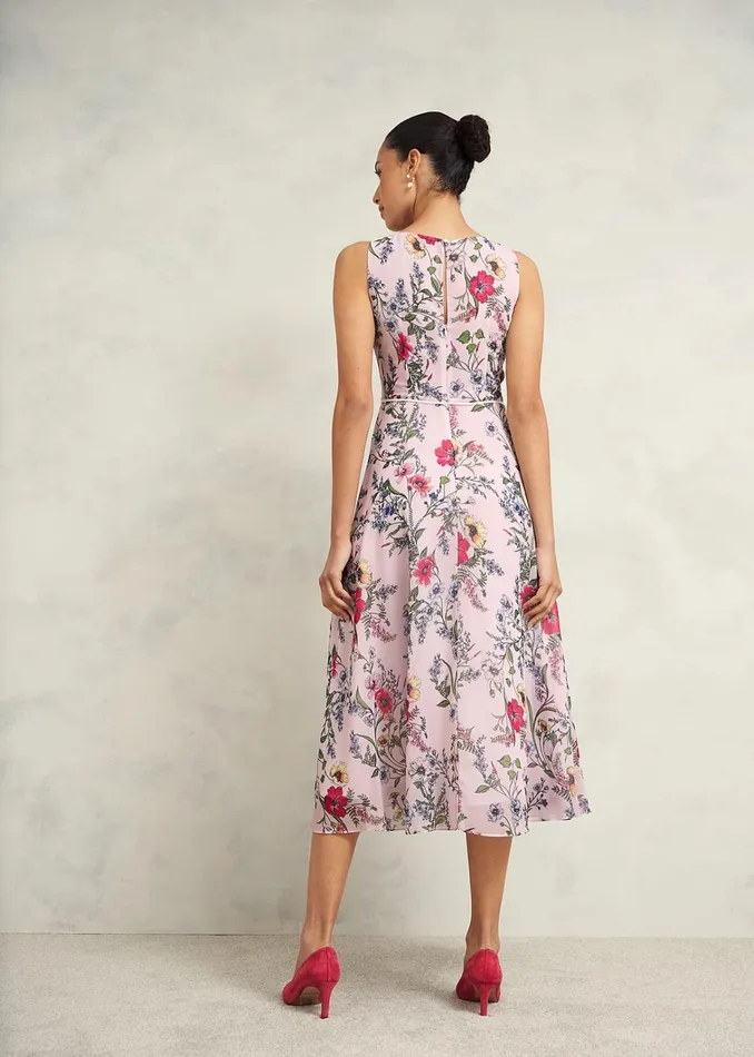 Women Petite Carly Dress Pale Pink Multi Hobbs Dresses and Jumpsuits
