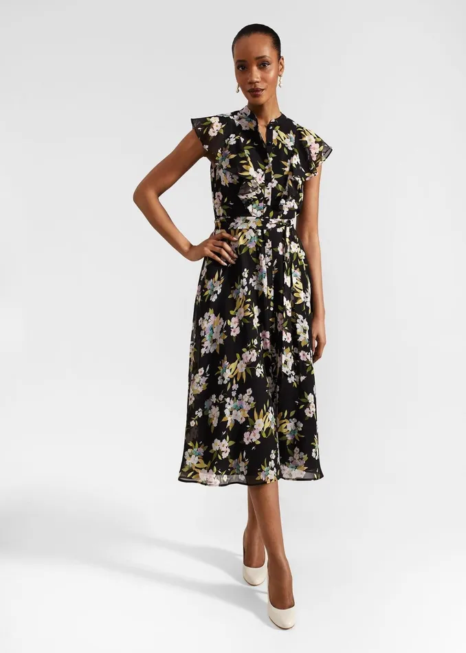 Women Petite Erica Dress Black Multi Hobbs Dresses and Jumpsuits