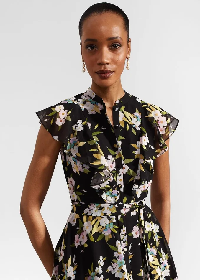 Women Petite Erica Dress Black Multi Hobbs Dresses and Jumpsuits