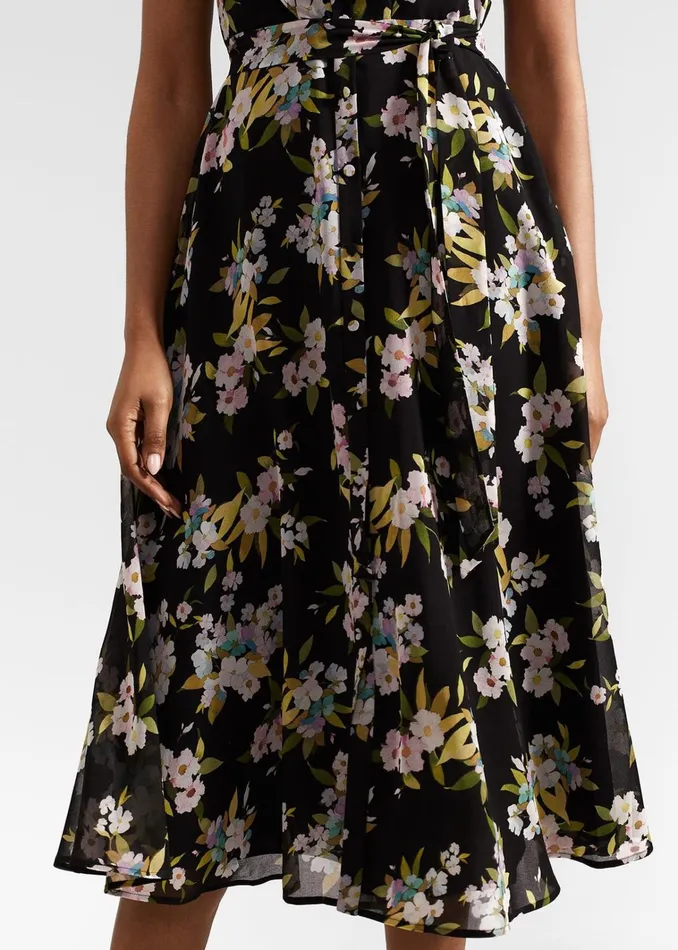 Women Petite Erica Dress Black Multi Hobbs Dresses and Jumpsuits