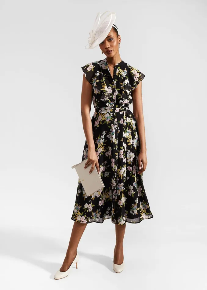 Women Petite Erica Dress Black Multi Hobbs Dresses and Jumpsuits