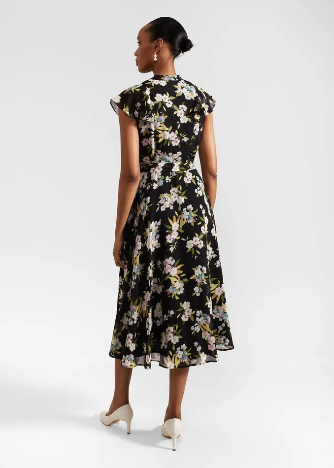 Women Petite Erica Dress Black Multi Hobbs Dresses and Jumpsuits