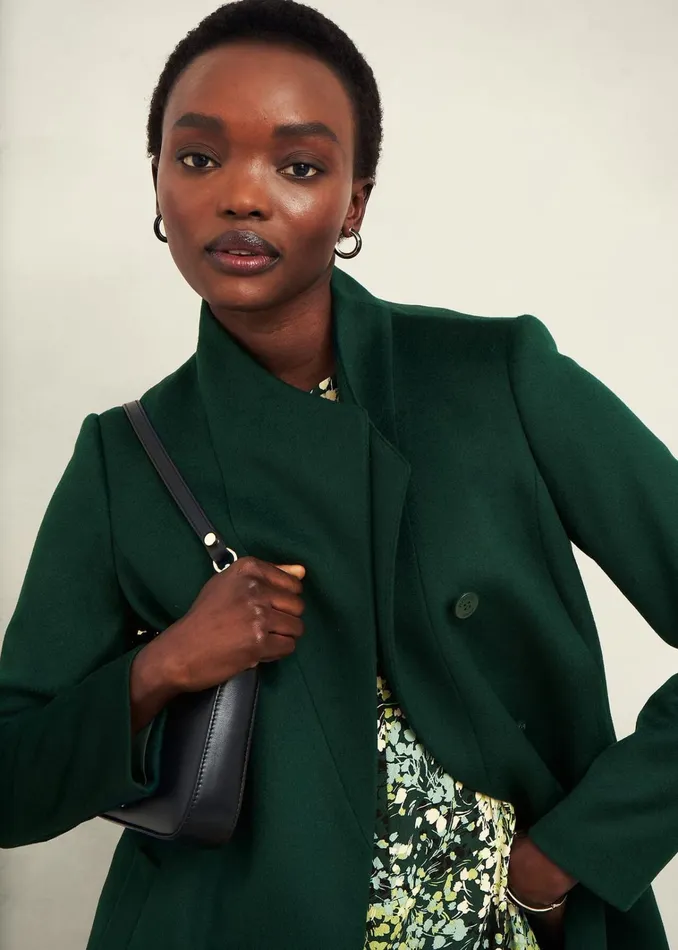 Women Petite Marissa Wool Coat Bay Green Hobbs Coats and Jackets
