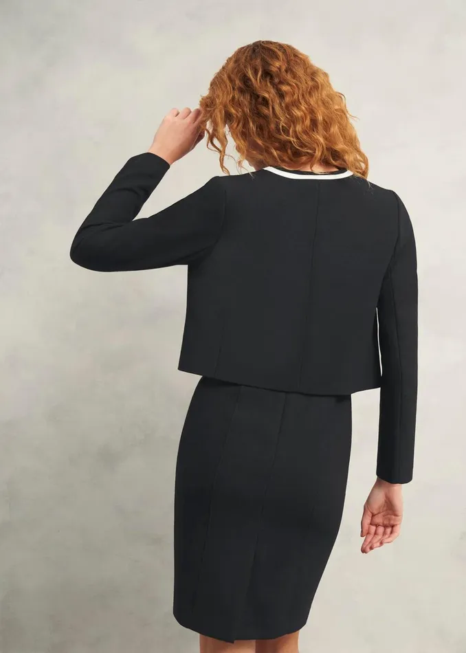 Women Petite Nory Jacket Black Ivory Hobbs Coats and Jackets