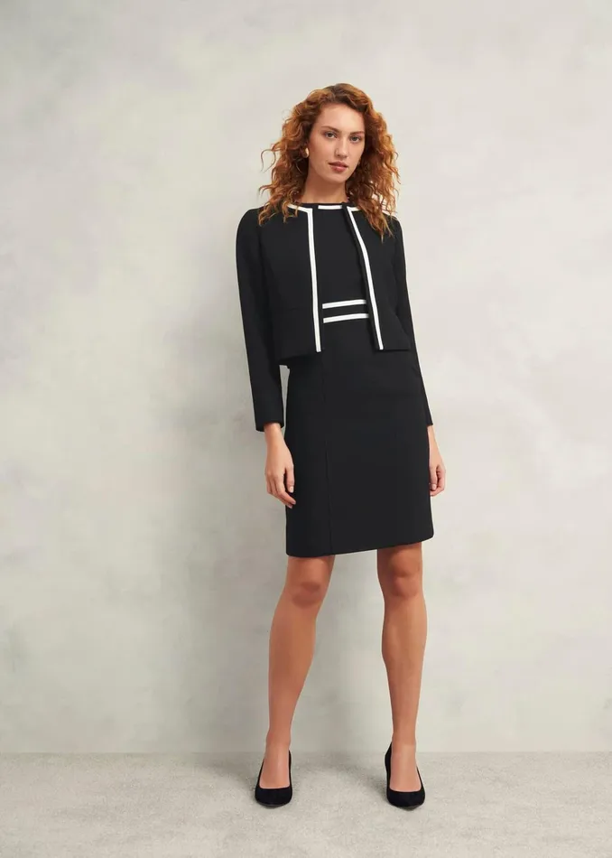 Women Petite Nory Jacket Black Ivory Hobbs Coats and Jackets