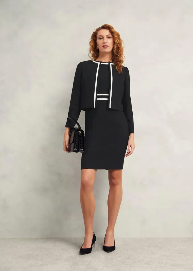 Women Petite Nory Jacket Black Ivory Hobbs Coats and Jackets
