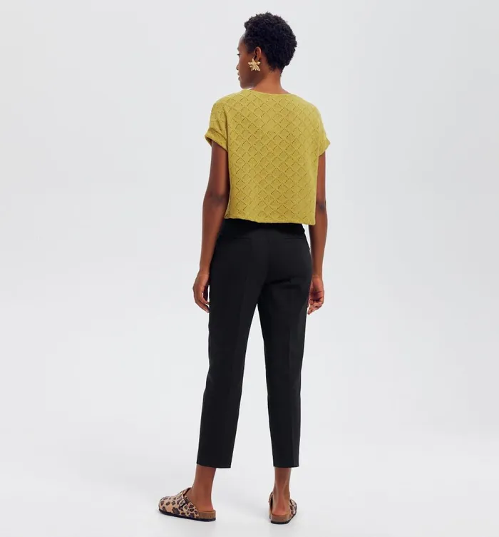 Women Plain Cigarette Trousers 8211 Black Promod Trousers