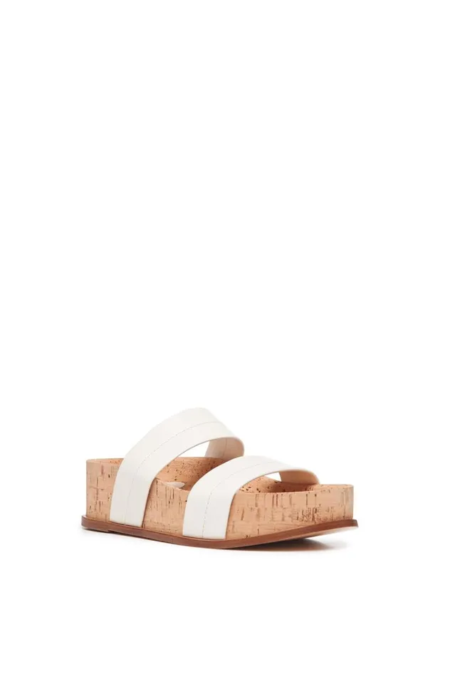 Women Platforms Gabriela Hearst Strike Platform Sandal In Cream Leather