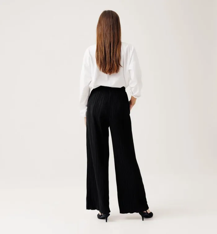 Women Pleat Trousers 8211 Black Promod Trousers