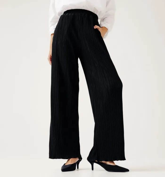 Women Pleat Trousers 8211 Black Promod Trousers