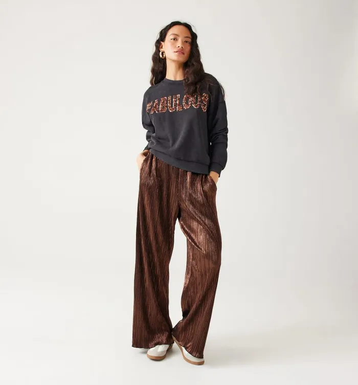 Women Pleat Trousers 8211 Copper Promod Trousers