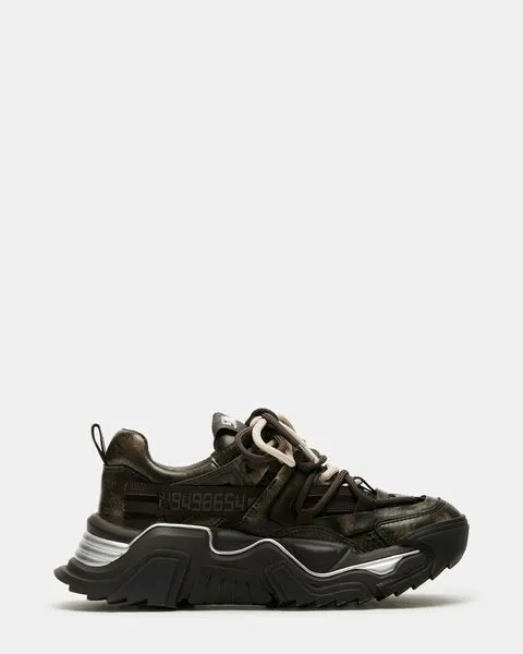 Women POWER BROWN DISTRESSED Brn Distressed Steve Madden Sneakers