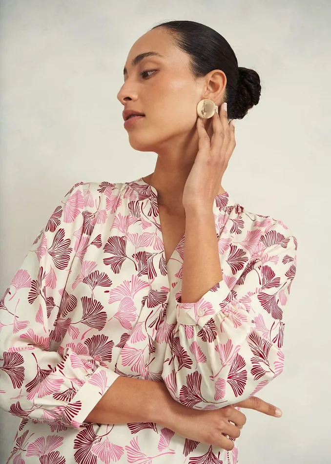 Women Rachael Blouse Cream Multi Hobbs Tops