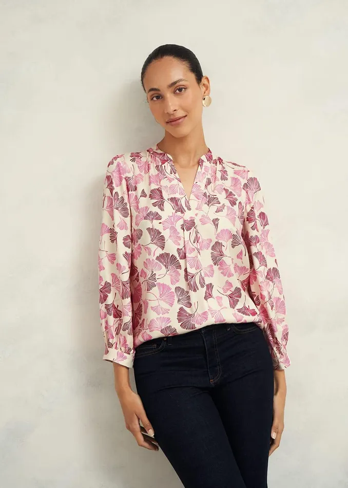 Women Rachael Blouse Cream Multi Hobbs Tops