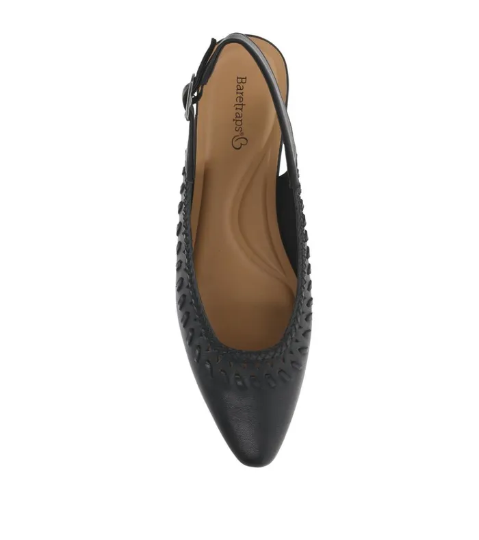Women Rachael Slingback Flat Black Baretraps Flats and Loafers