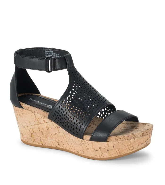 Women Raisie Wedge Sandal Black Baretraps Wedge Sandals