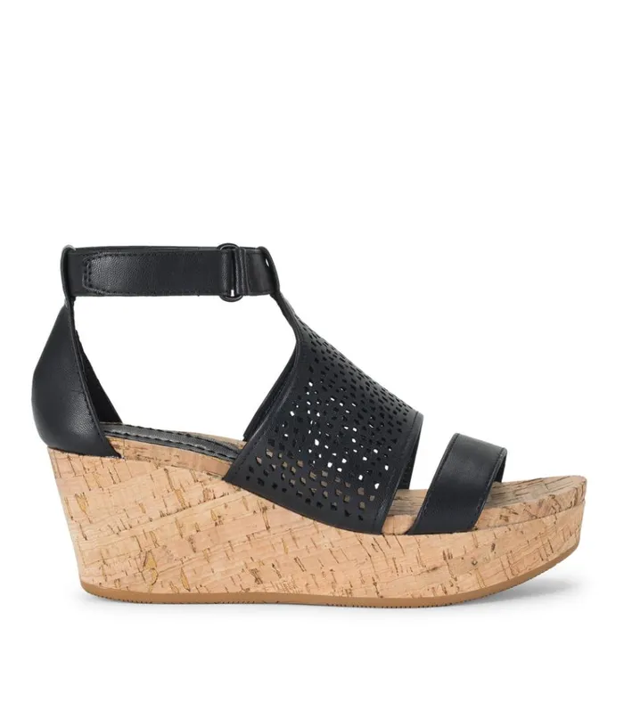 Women Raisie Wedge Sandal Black Baretraps Wedge Sandals