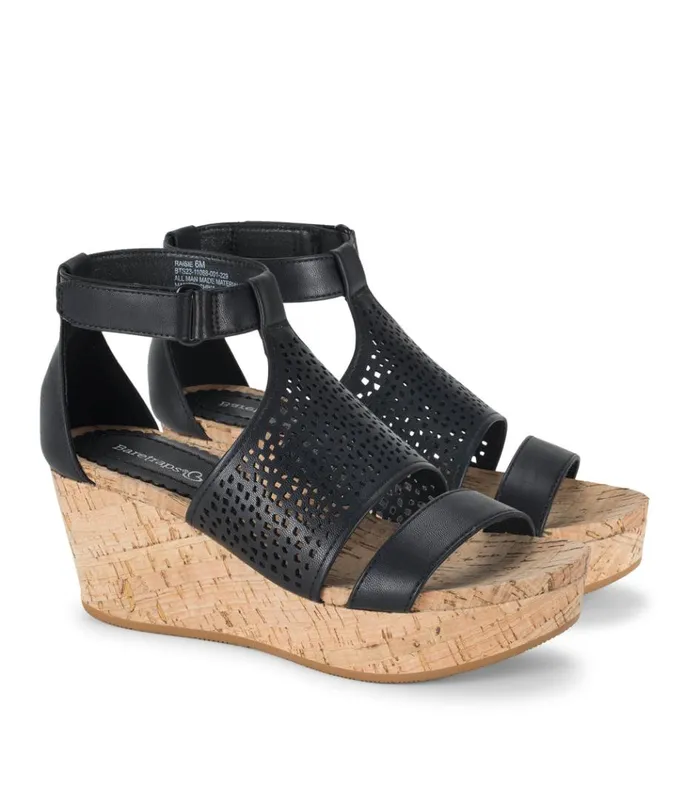 Women Raisie Wedge Sandal Black Baretraps Wedge Sandals