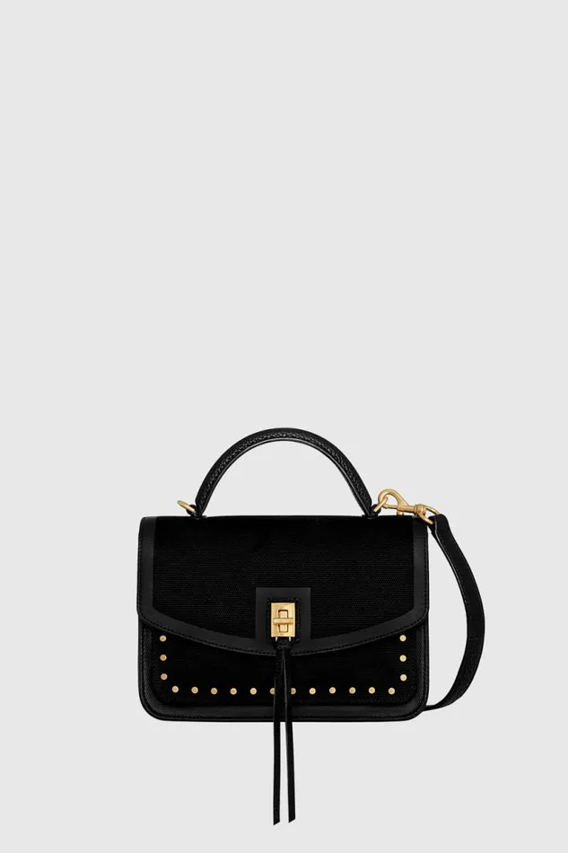Women Rebecca Minkoff Crossbody Bags Darren Small Canvas Messenger Black