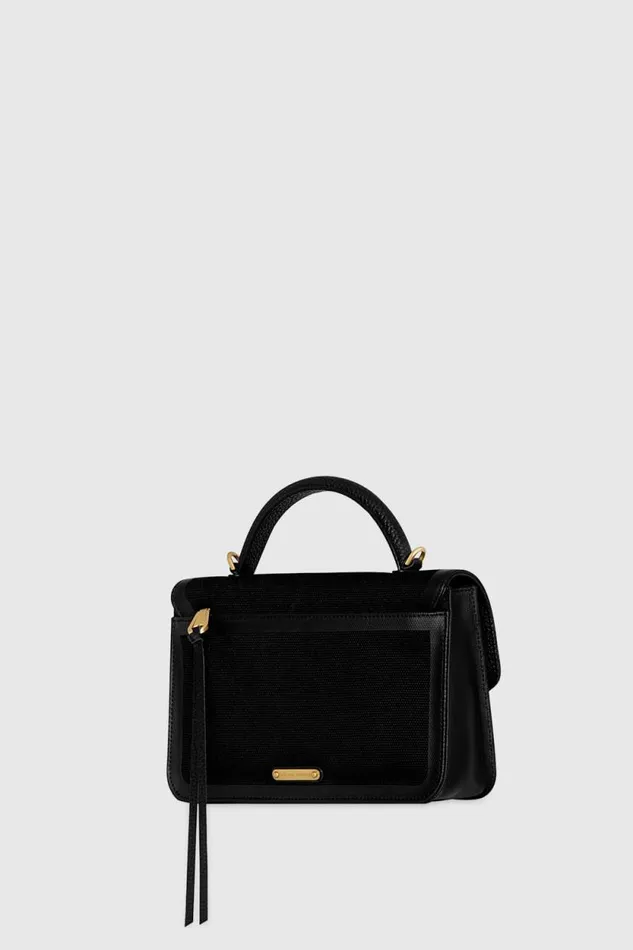 Women Rebecca Minkoff Crossbody Bags Darren Small Canvas Messenger Black