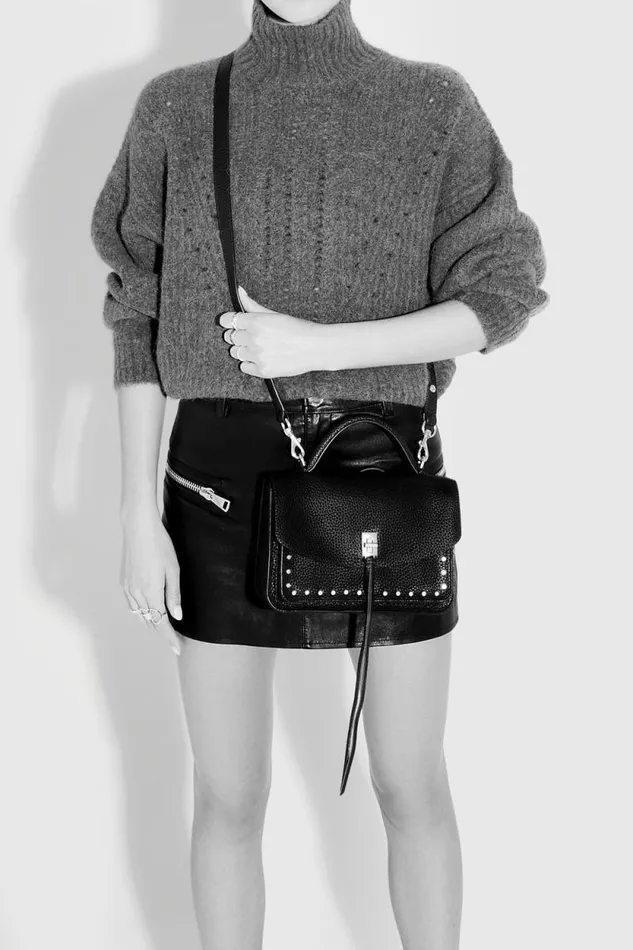 Women Rebecca Minkoff Crossbody Bags Darren Small Canvas Messenger Black