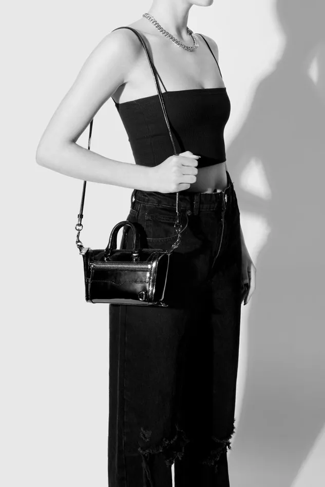 Women Rebecca Minkoff Crossbody Bags Micro Mini MAB Black