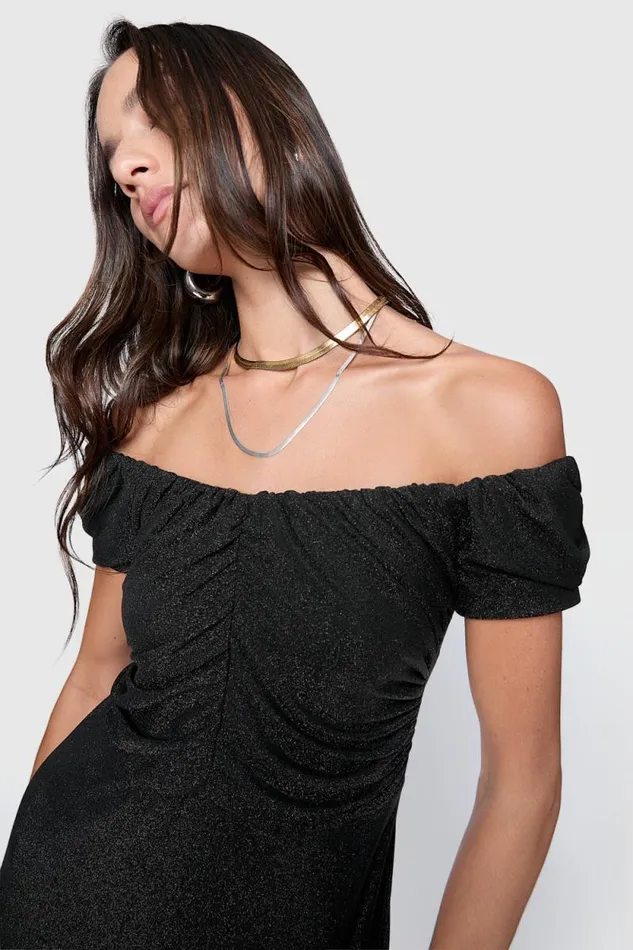 Women Rebecca Minkoff Dresses Devin Off Shoulder Dress True Black