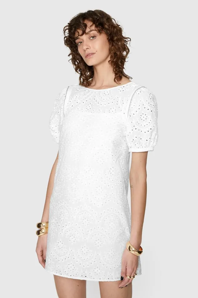 Women Rebecca Minkoff Dresses Lincoln Eyelet Dress White Women Rebecca Minkoff Dresses Lincoln Eyelet Dress White