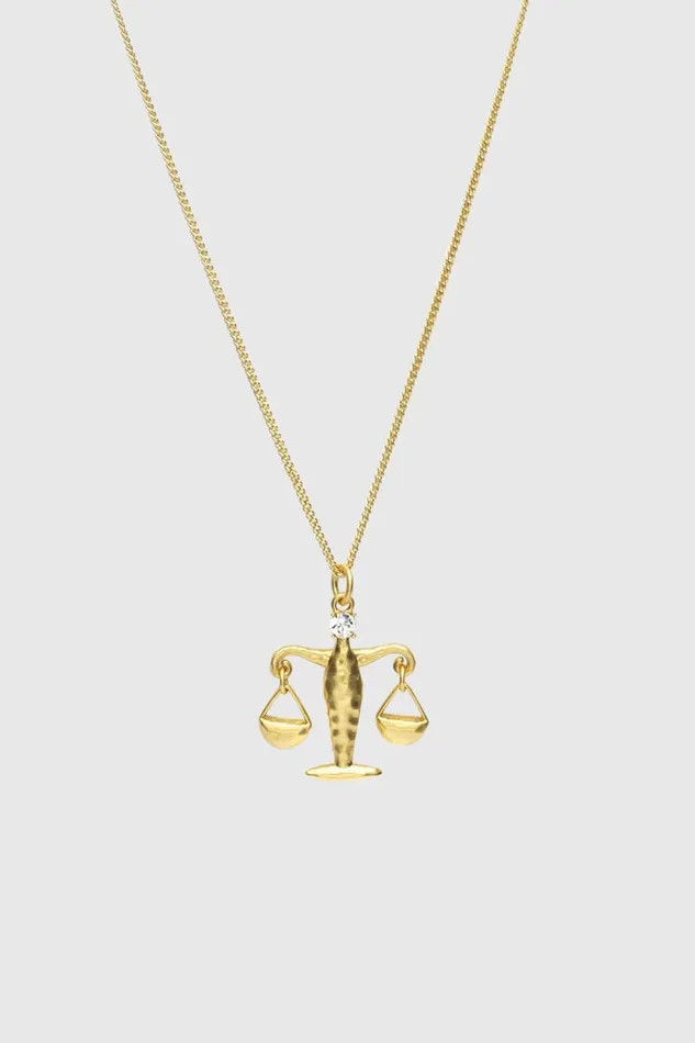 Women Rebecca Minkoff Jewelry Libra Zodiac Medallion Necklace