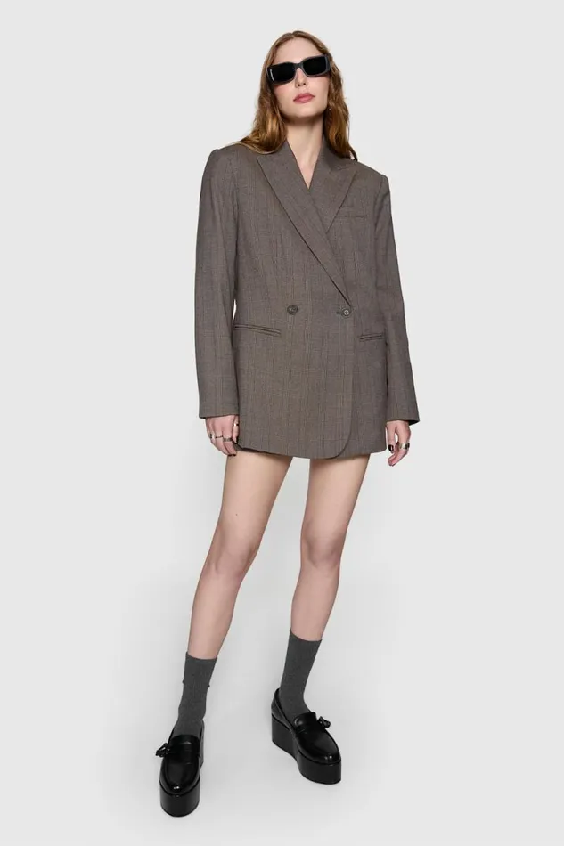 Women Rebecca Minkoff Outerwear Addison Oversized Blazer Chestnut