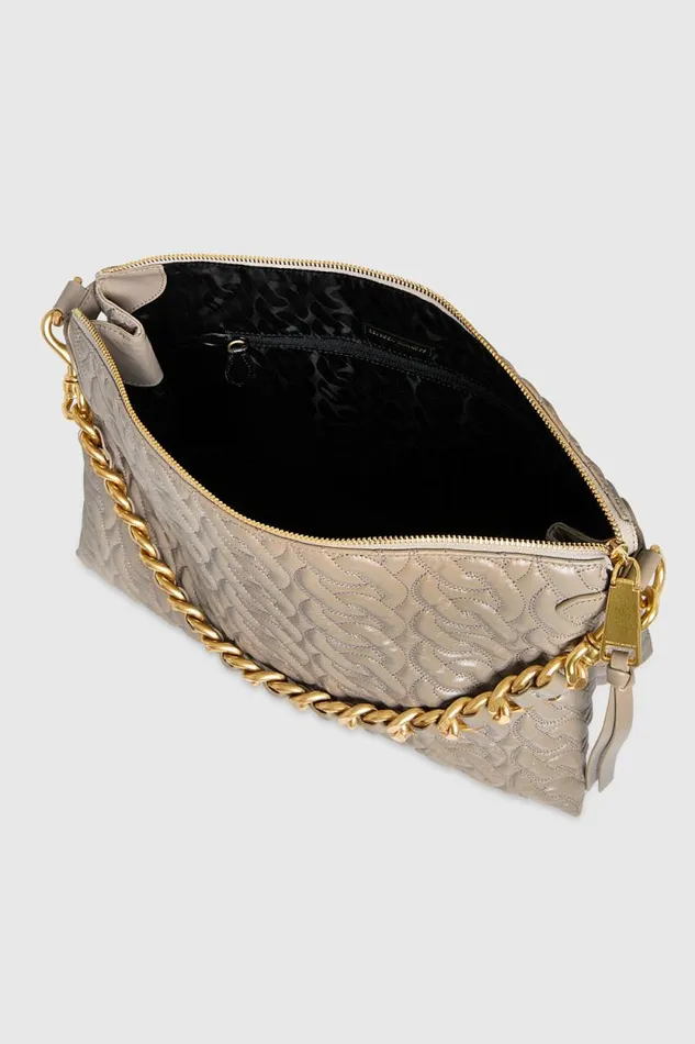 Women Rebecca Minkoff Shoulder Bags Chain Quilt Shoulder Bag Oyster Women Rebecca Minkoff Shoulder Bags Chain Quilt Shoulder Bag Oyster