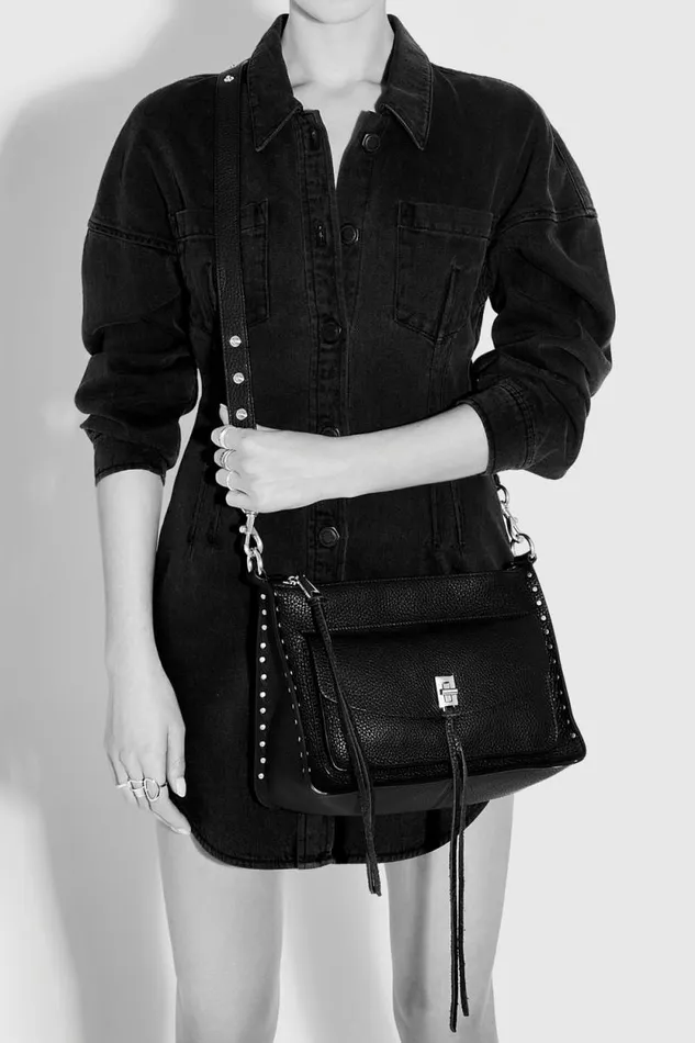 Women Rebecca Minkoff Shoulder Bags Darren Signature Shoulder Bag Black Women Rebecca Minkoff Shoulder Bags Darren Signature Shoulder Bag Black