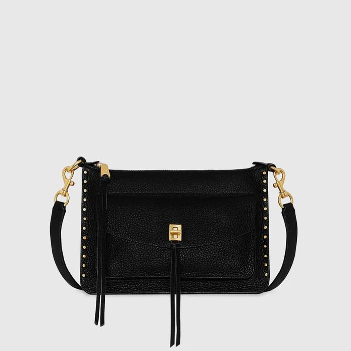 Women Rebecca Minkoff Shoulder Bags Darren Signature Shoulder Bag Black Women Rebecca Minkoff Shoulder Bags Darren Signature Shoulder Bag Black