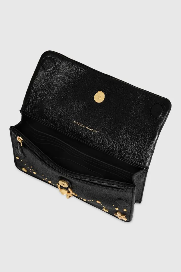 Women Rebecca Minkoff Top Handle Bags Edie Mini Crossbody On A Chain Black Celestial Women Rebecca Minkoff Top Handle Bags Edie Mini Crossbody On A Chain Black Celestial