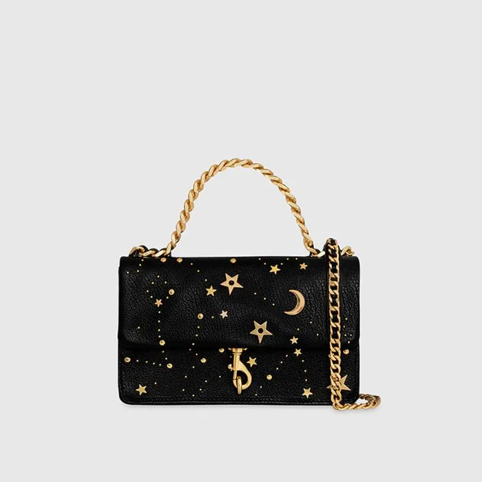 Women Rebecca Minkoff Top Handle Bags Edie Mini Crossbody On A Chain Black Celestial Women Rebecca Minkoff Top Handle Bags Edie Mini Crossbody On A Chain Black Celestial