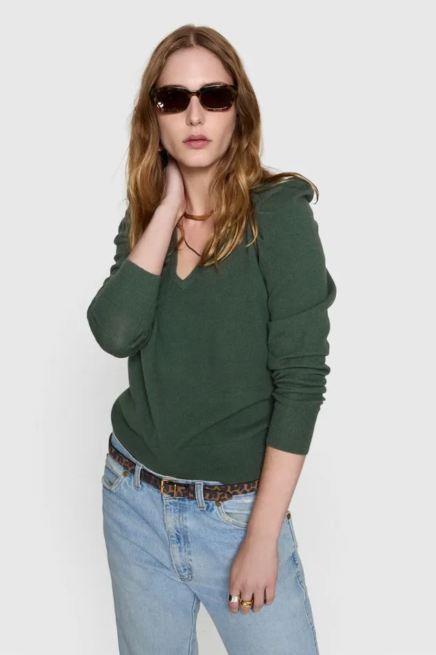 Women Rebecca Minkoff Tops Janine Sweater Basil