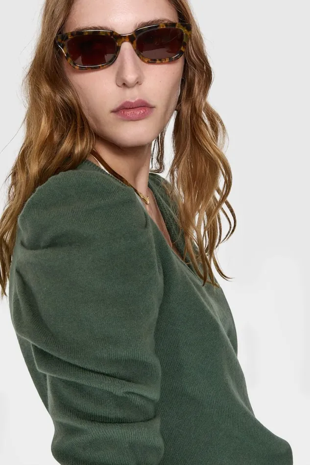 Women Rebecca Minkoff Tops Janine Sweater Basil Women Rebecca Minkoff Tops Janine Sweater Basil