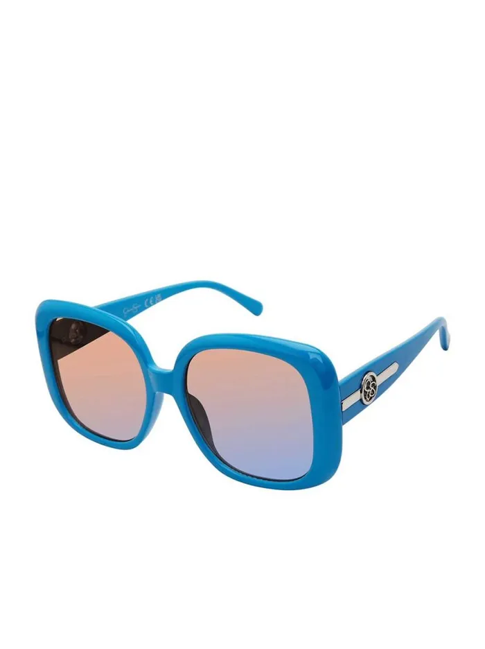 Women Retro Rectangular Sunglasses In Blue Jessica Simpson Sunglasses